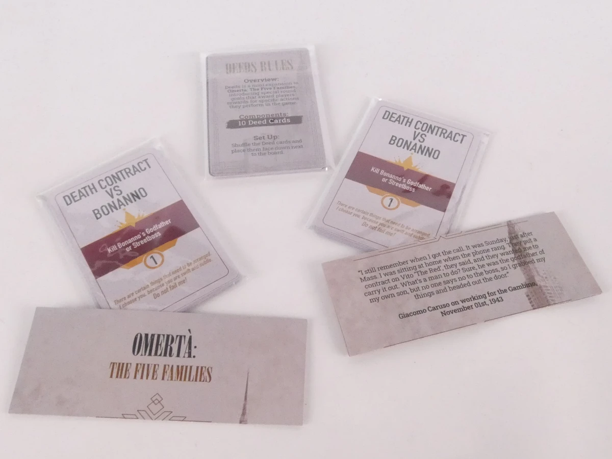 Omertà The Five Families bordspel met miniatuur upgrade pack - Nieuw