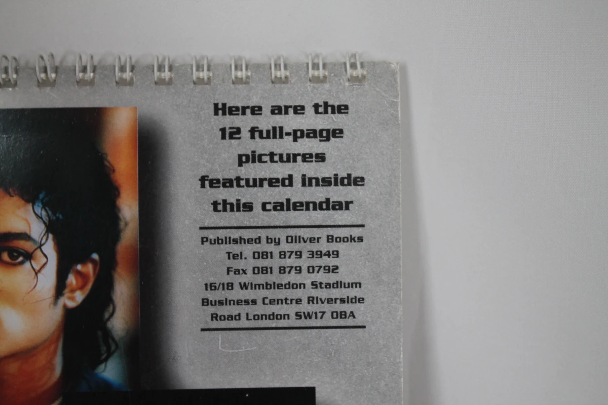 Michael Jackson kalender van 1996