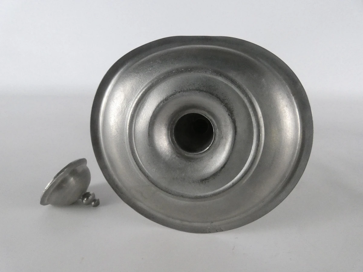Set van 3 vintage tinnen olielampen met lonttrekker
