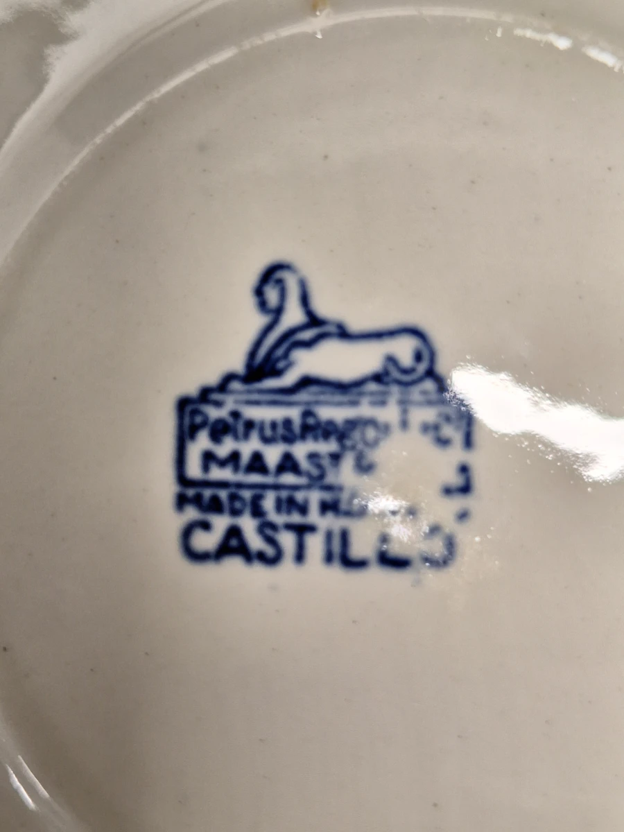 15 delig theeservies - Petrus Regout Maastricht - ‘Cambridge Blue’