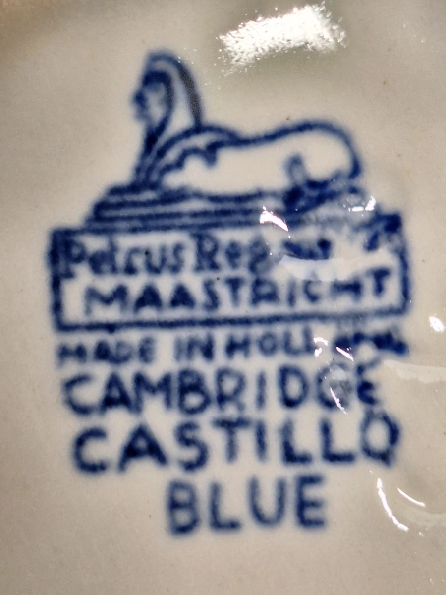 15 delig theeservies - Petrus Regout Maastricht - ‘Cambridge Blue’