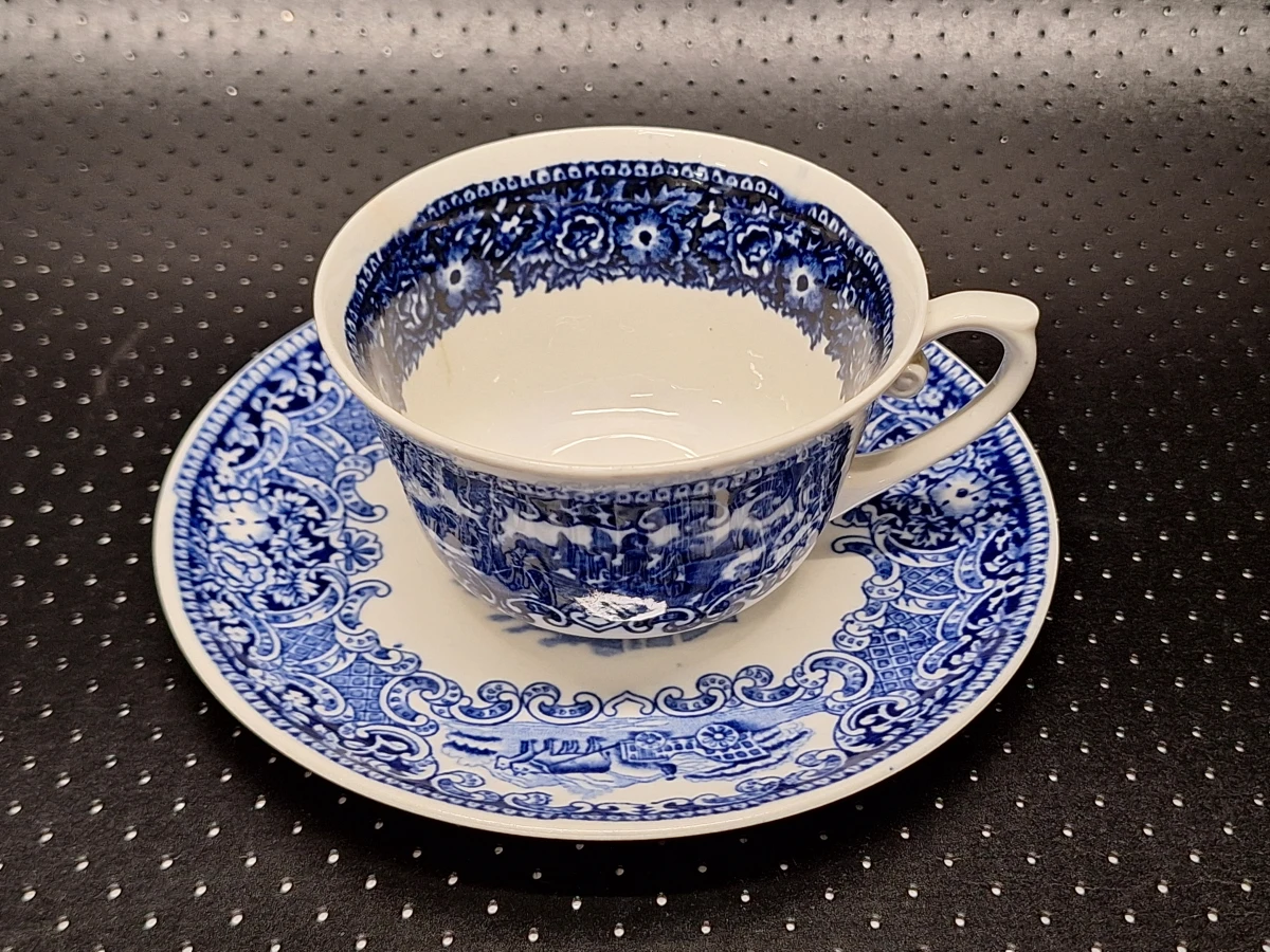 15 delig theeservies - Petrus Regout Maastricht - ‘Cambridge Blue’