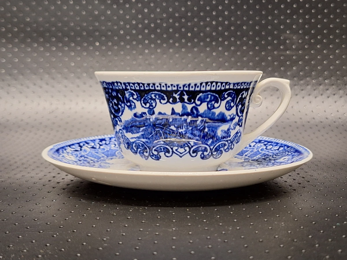 15 delig theeservies - Petrus Regout Maastricht - ‘Cambridge Blue’