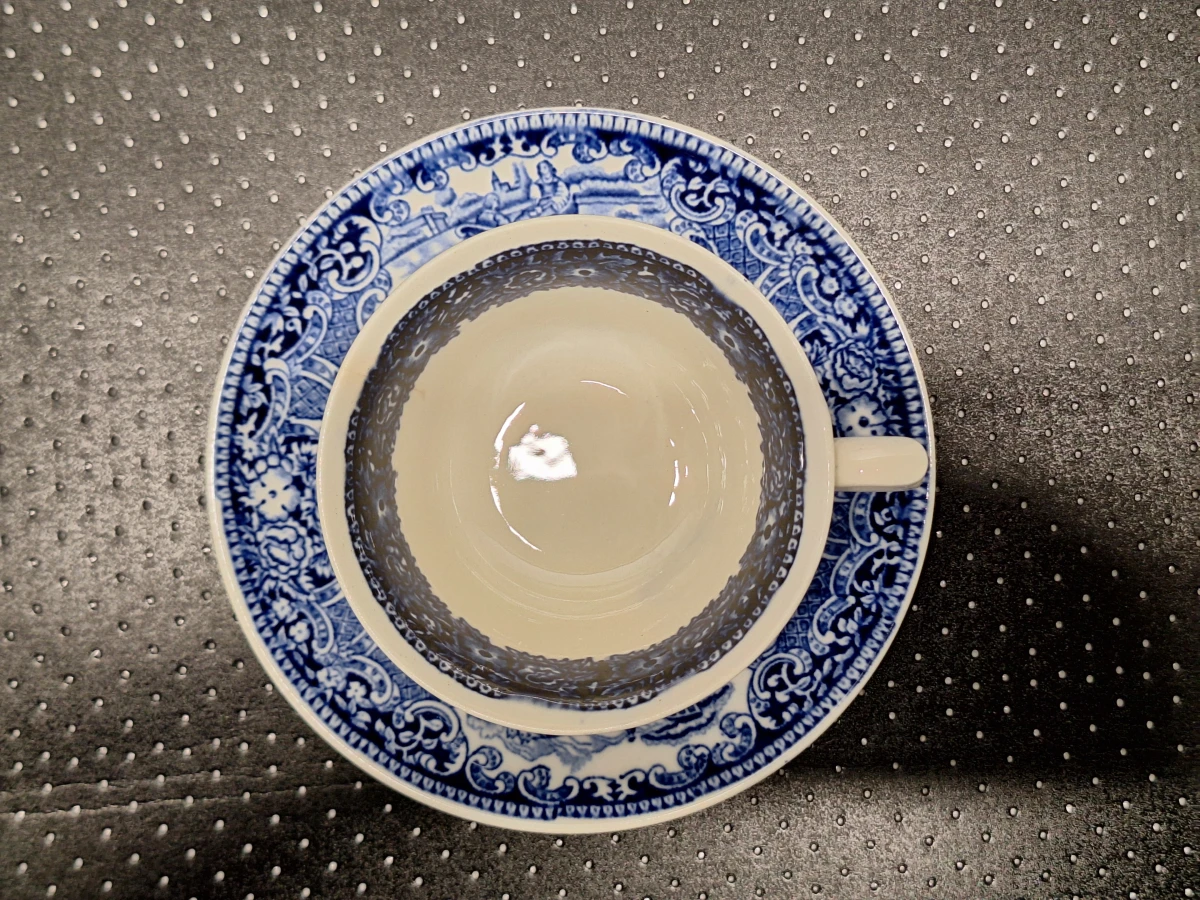 15 delig theeservies - Petrus Regout Maastricht - ‘Cambridge Blue’