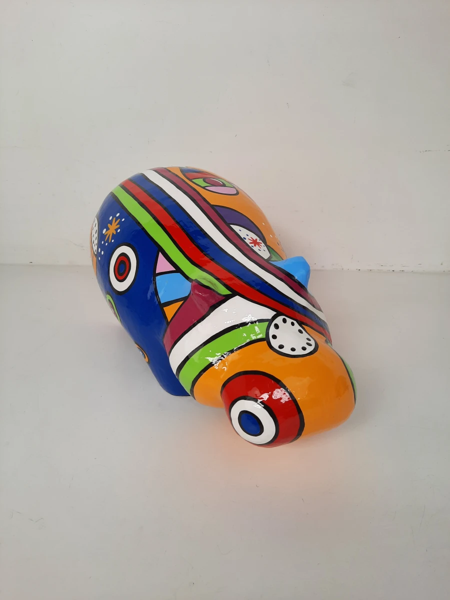 Groot Pop-Art Sculptuur "Hippop'Art" – Artheline (Arnaud Nazare-Aga) – Handgesigneerd – 51 cm