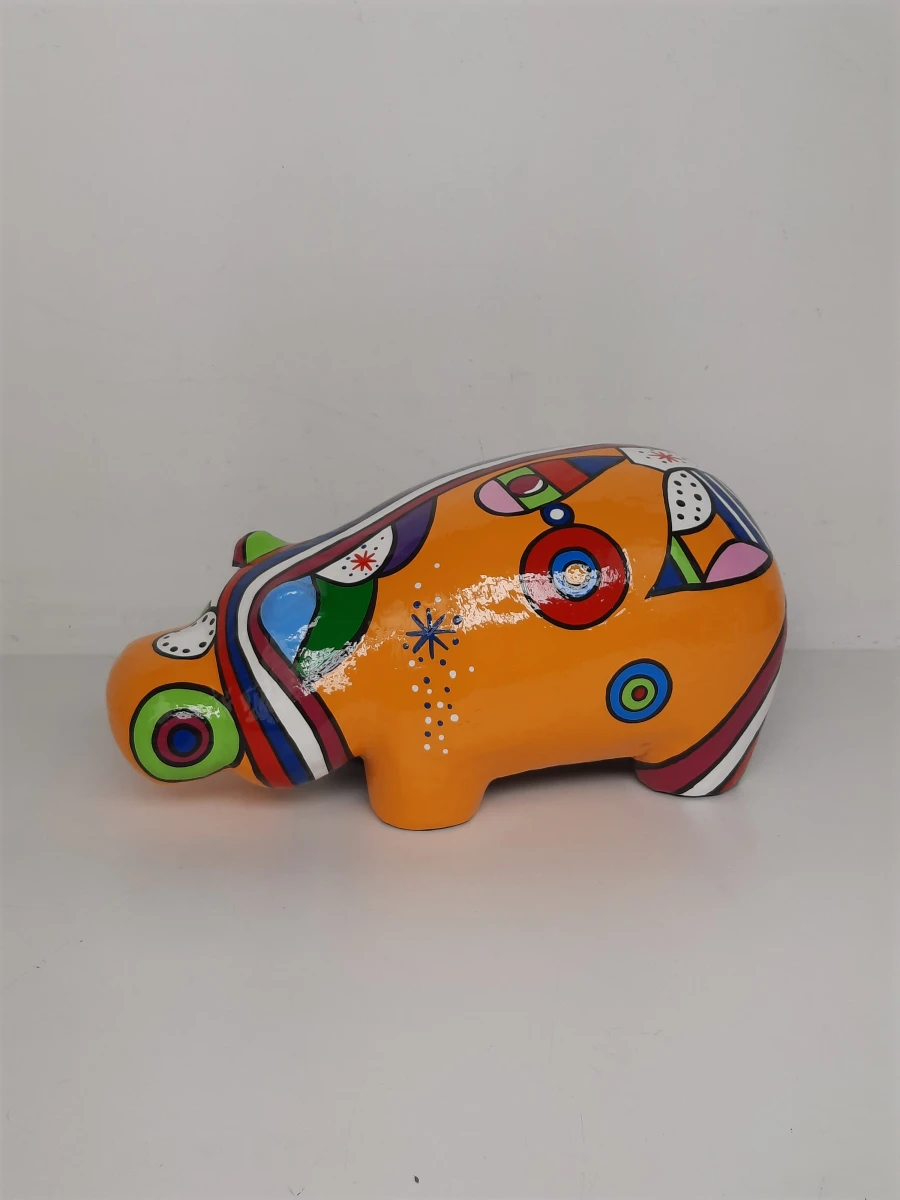 Groot Pop-Art Sculptuur "Hippop'Art" – Artheline (Arnaud Nazare-Aga) – Handgesigneerd – 51 cm