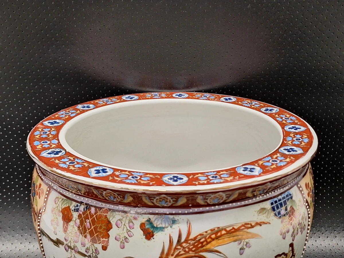 Prachtige Chinese porseleinen viskom – Rijke Imari- en Satsuma-invloeden
