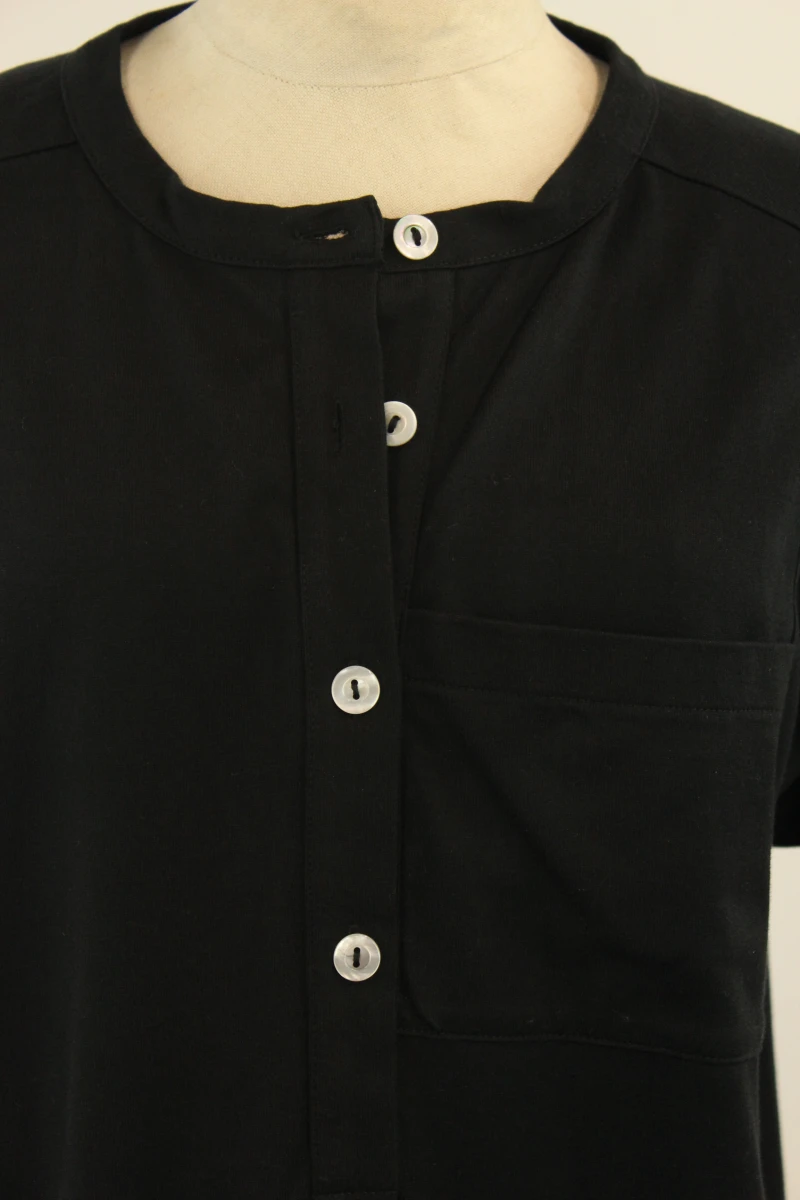 A.P.C. - zwarte oversized jurk met korte mouwen