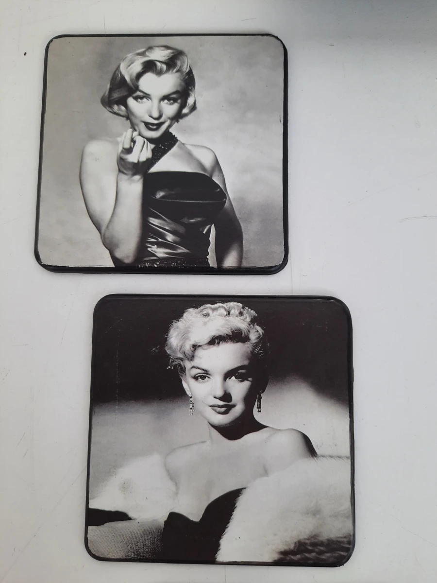 KARE Design Marilyn Monroe Onderzetters (6-delige set) in Houten Opbergdoosje