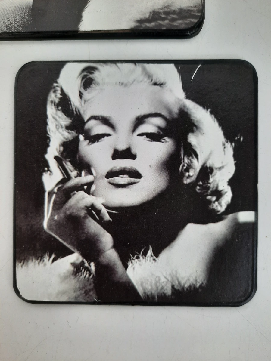 KARE Design Marilyn Monroe Onderzetters (6-delige set) in Houten Opbergdoosje