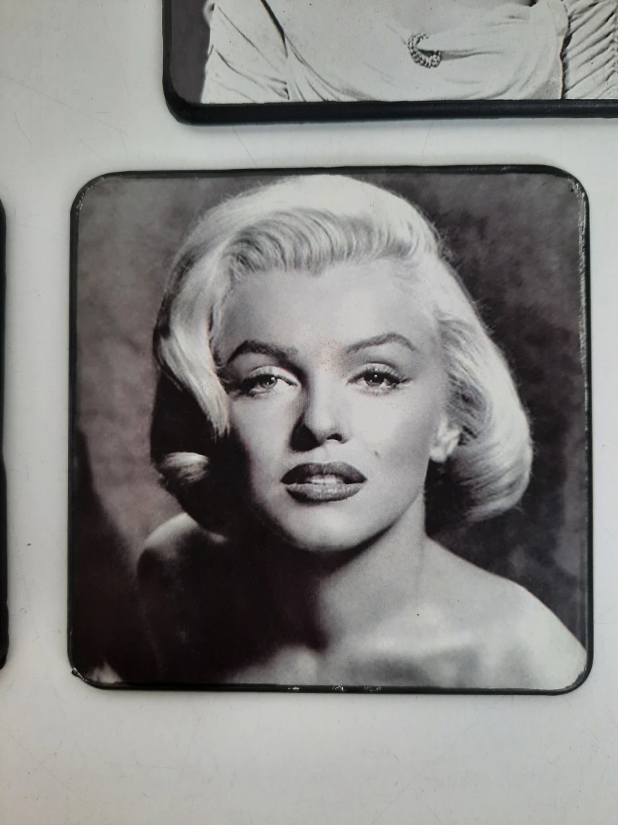 KARE Design Marilyn Monroe Onderzetters (6-delige set) in Houten Opbergdoosje