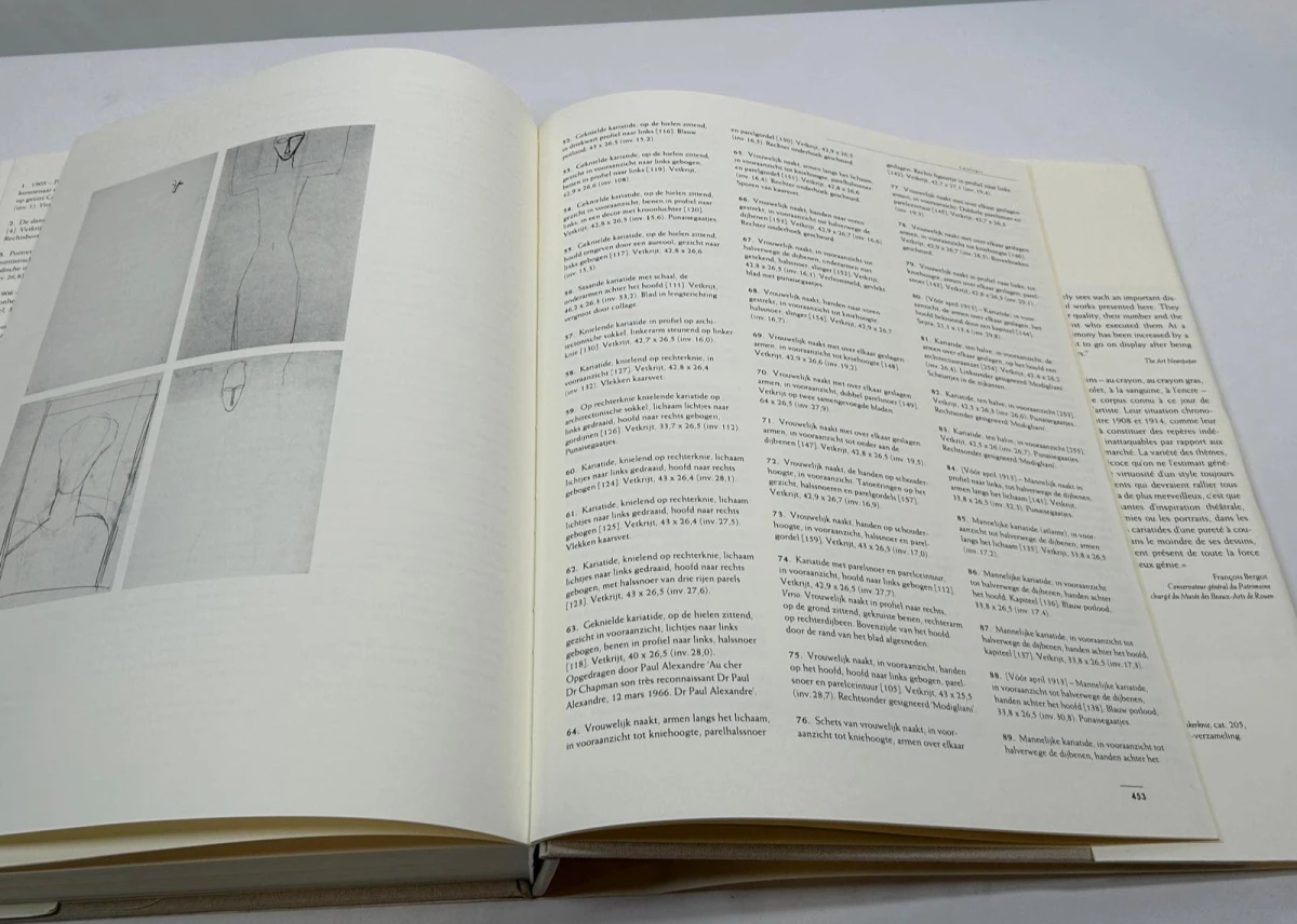 Boek Modigliani met tekeningen