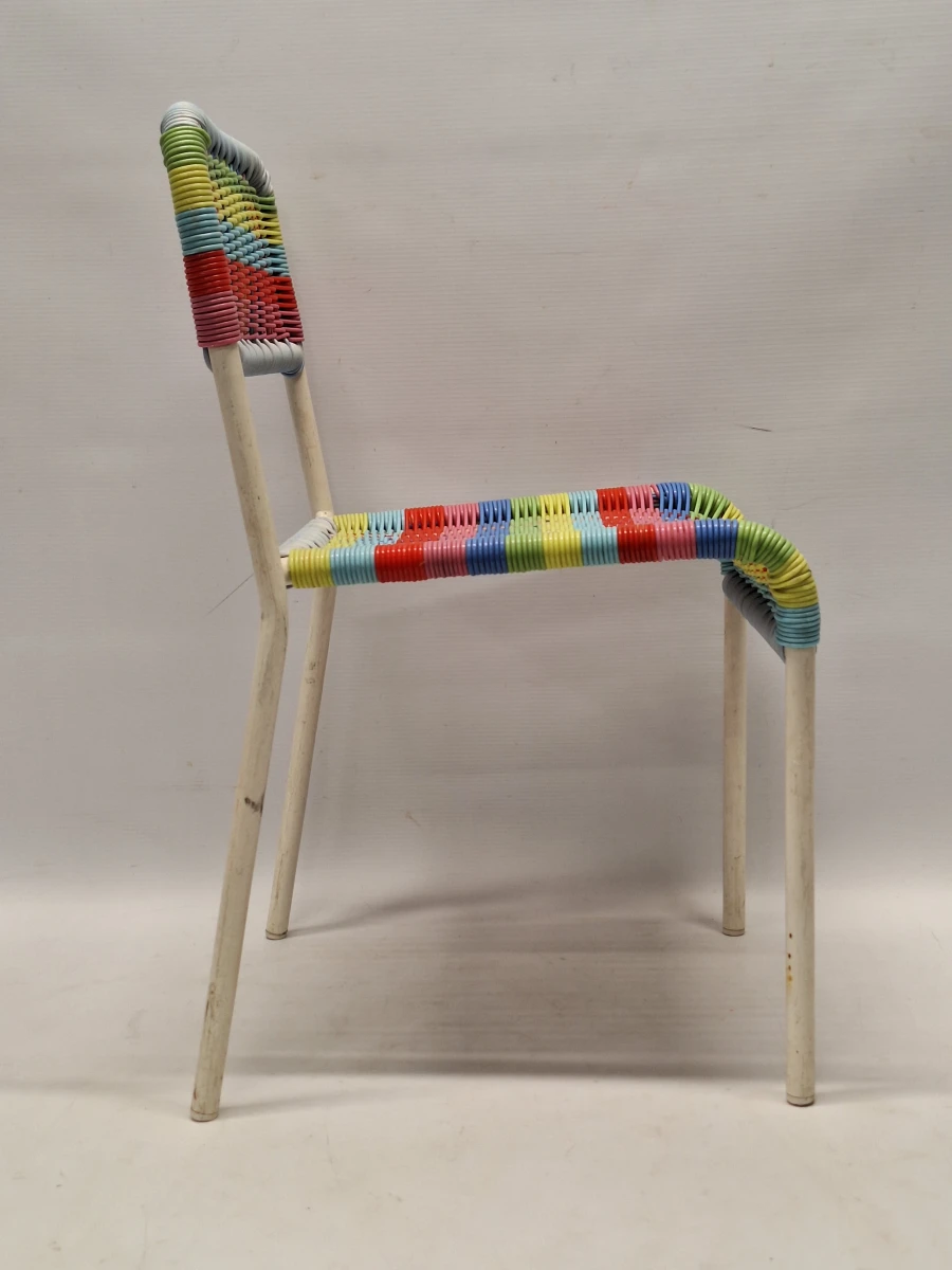 vintage Scoubidou Kinderstoel - Ikea FÄRGGLAD