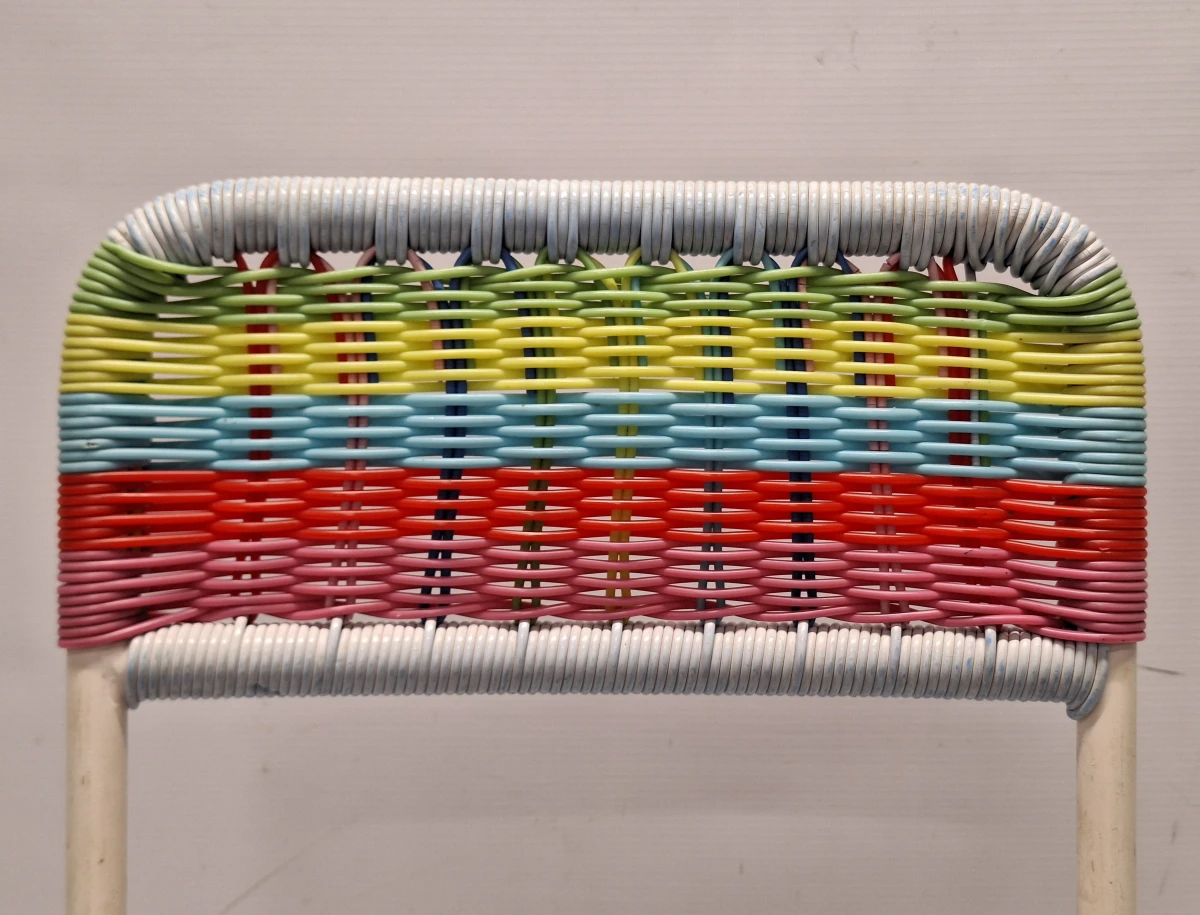 vintage Scoubidou Kinderstoel - Ikea FÄRGGLAD