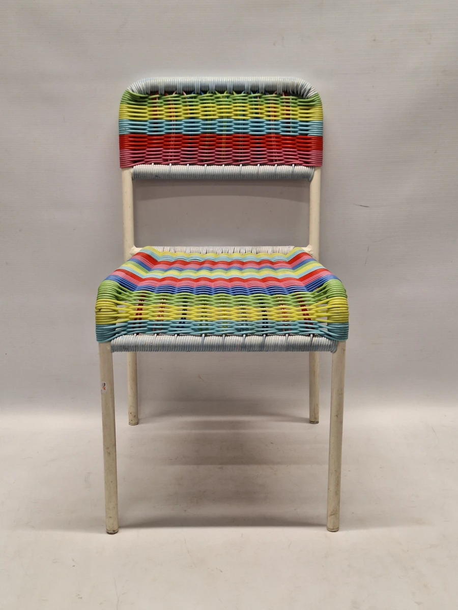 vintage Scoubidou Kinderstoel - Ikea FÄRGGLAD