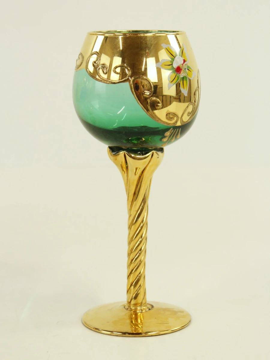 Set van 5 Vintage Murano wijn & Champagneglazen