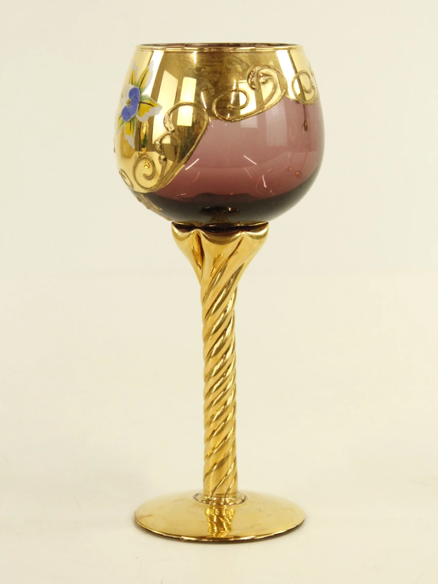 Set van 5 Vintage Murano wijn & Champagneglazen