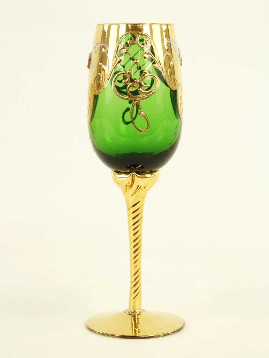 Set van 5 Vintage Murano wijn & Champagneglazen