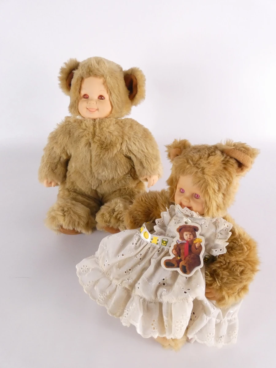 Set van 6 vintage Anne Geddes poppen in dierenkostuum