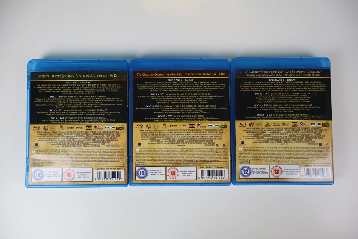 The Lord of the Rings trilogie Extended Edition Blu-ray boxset
