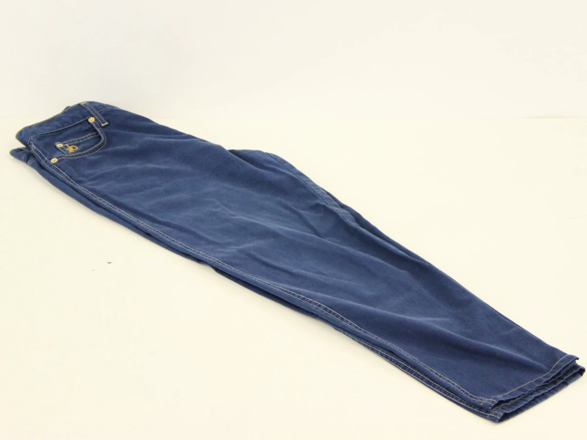 RoccoBarocco luchtige blauwe damesjeans met maritime borduursels