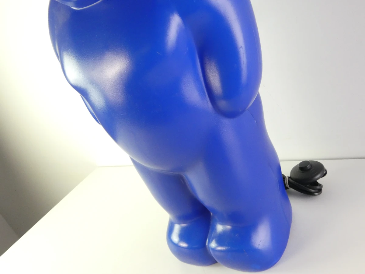 Blauwe beer lamp van kunststof - Lumibar