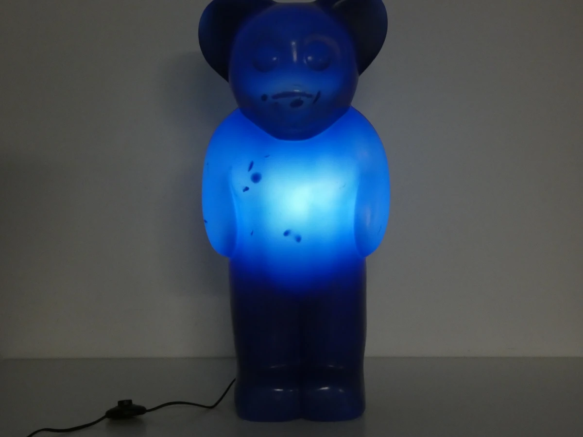 Blauwe beer lamp van kunststof - Lumibar