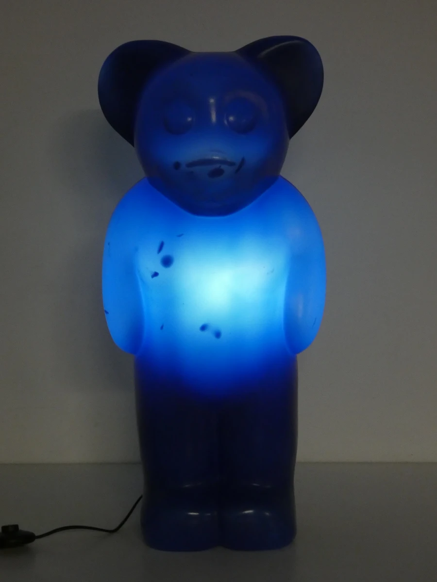 Blauwe beer lamp van kunststof - Lumibar