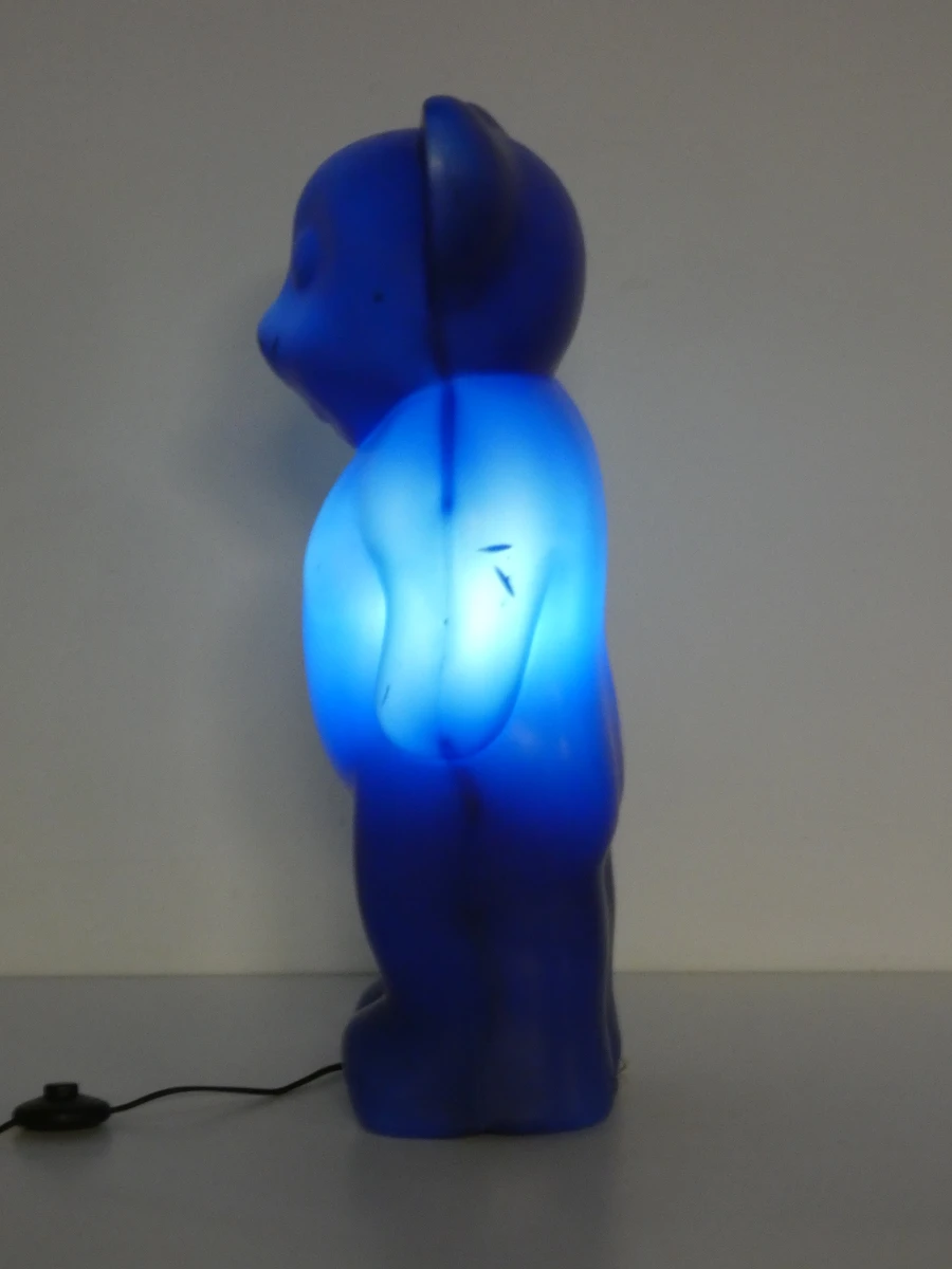 Blauwe beer lamp van kunststof - Lumibar