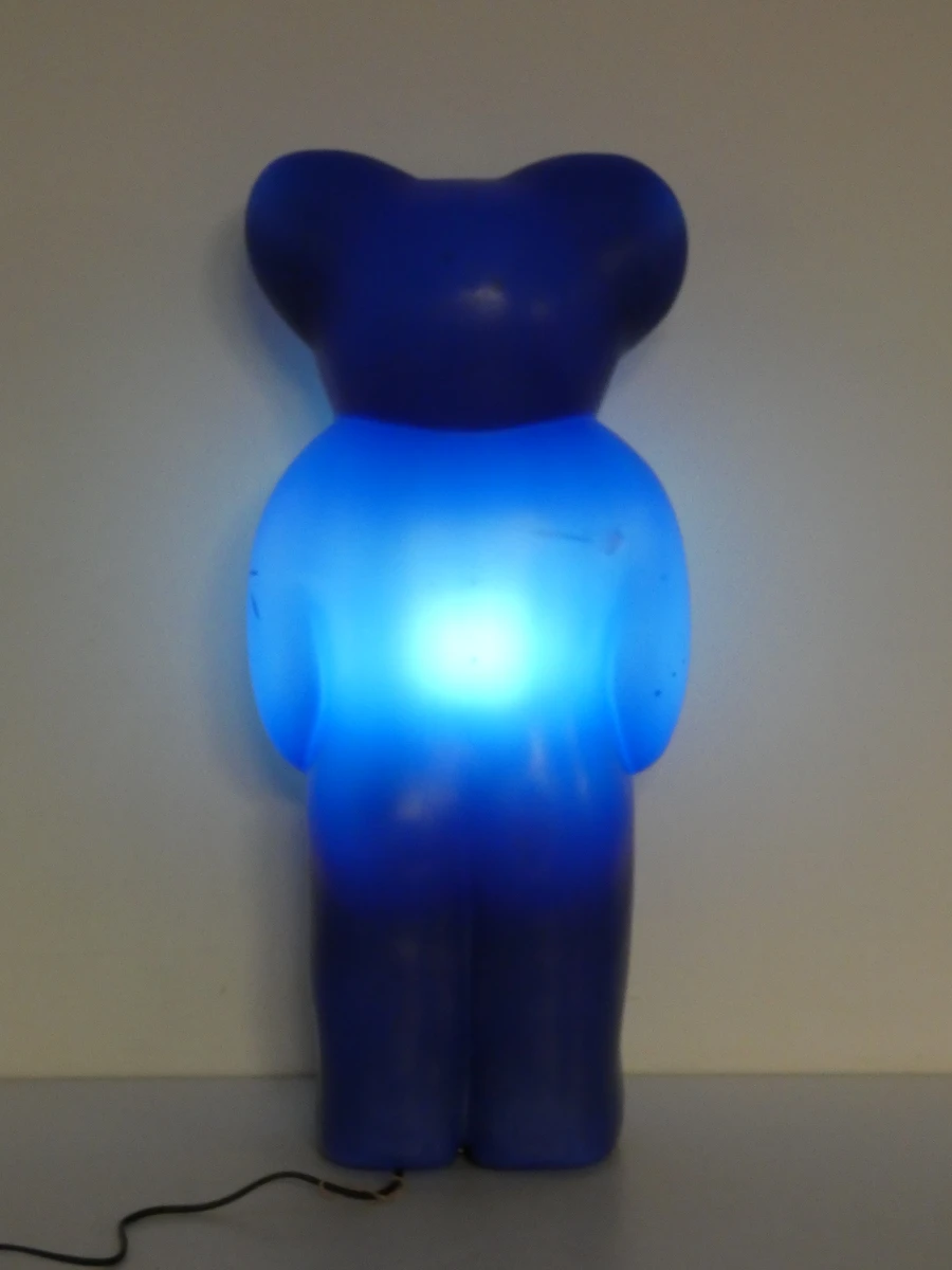 Blauwe beer lamp van kunststof - Lumibar