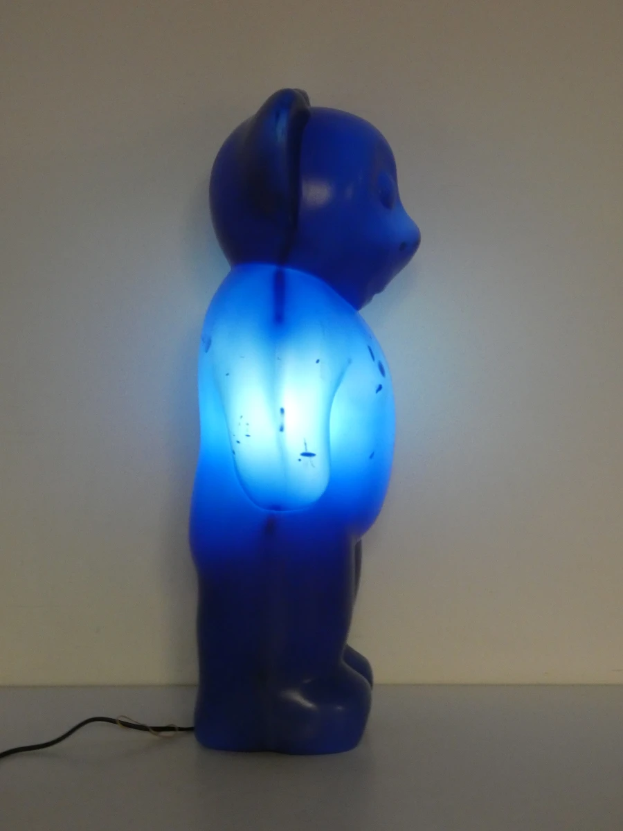 Blauwe beer lamp van kunststof - Lumibar