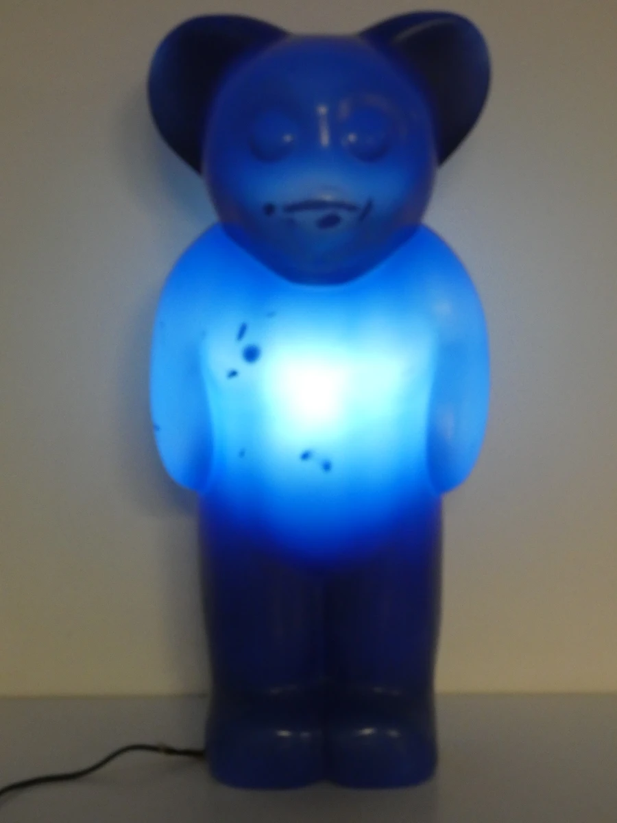 Blauwe beer lamp van kunststof - Lumibar