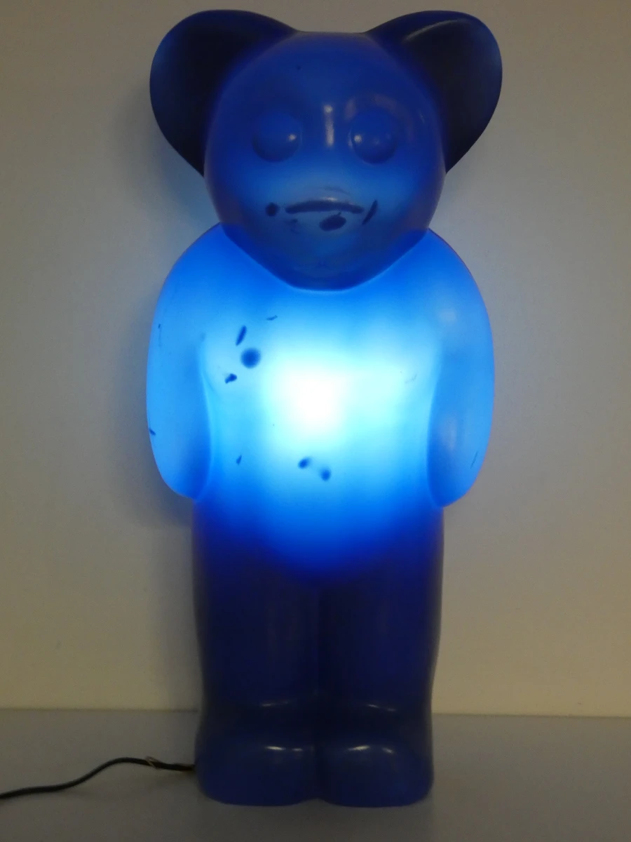 Blauwe beer lamp van kunststof - Lumibar