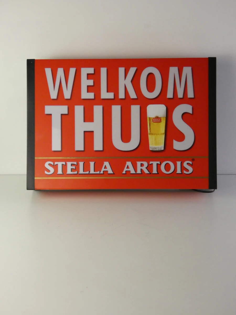 Verlichte reclamebord - Welkom Thuis, Stella Artois