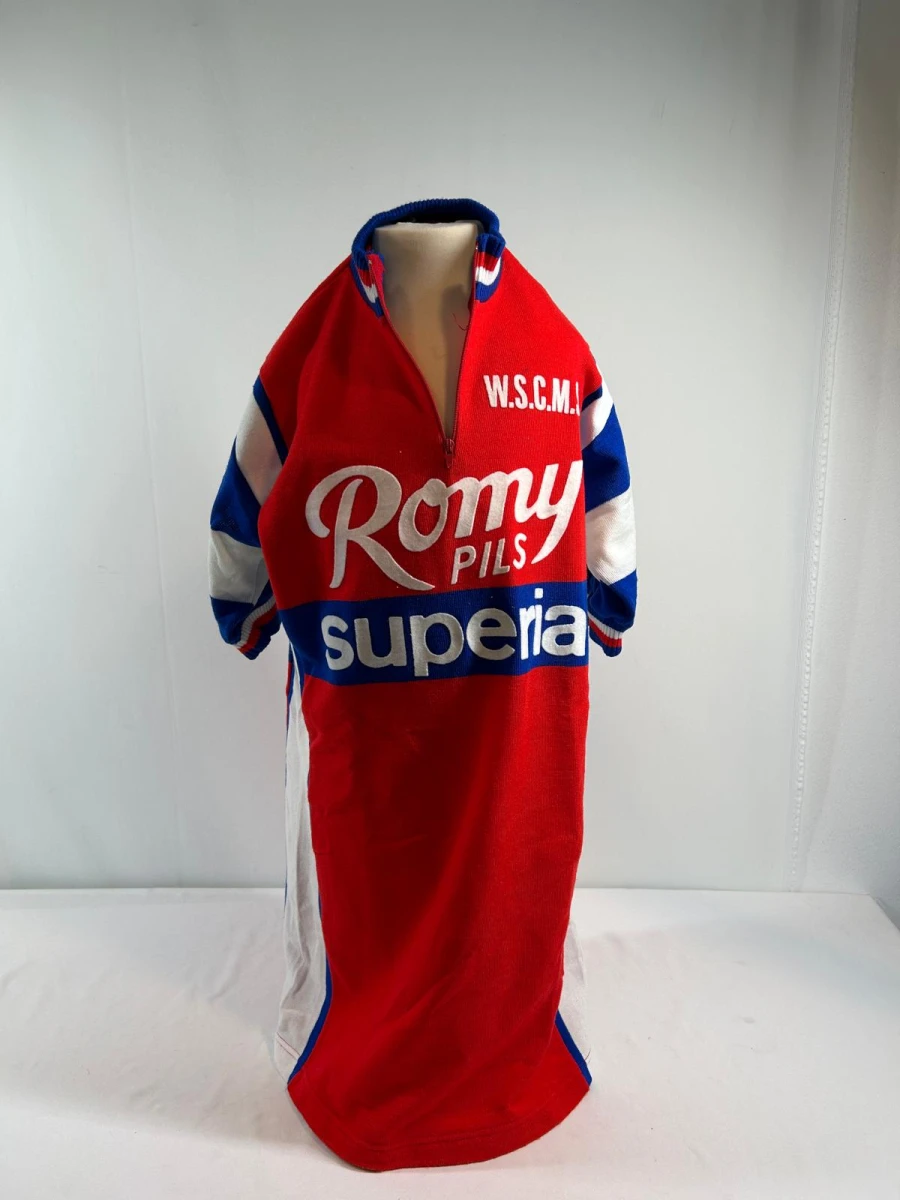 Vintage wielertrui Romy Pils Superia