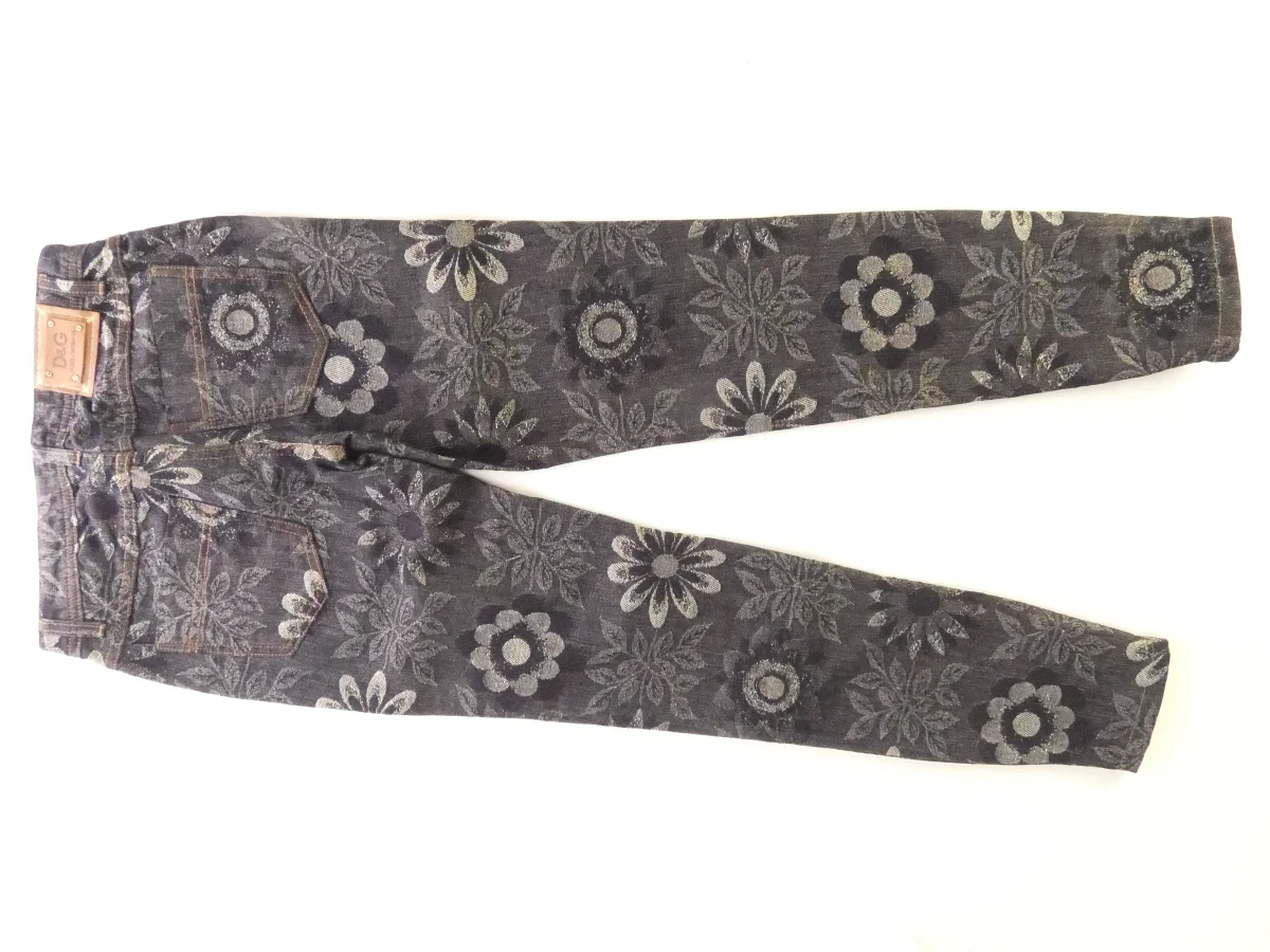 Dolce&Gabbana, Damesbroek met bloemenpatroon, maat 26