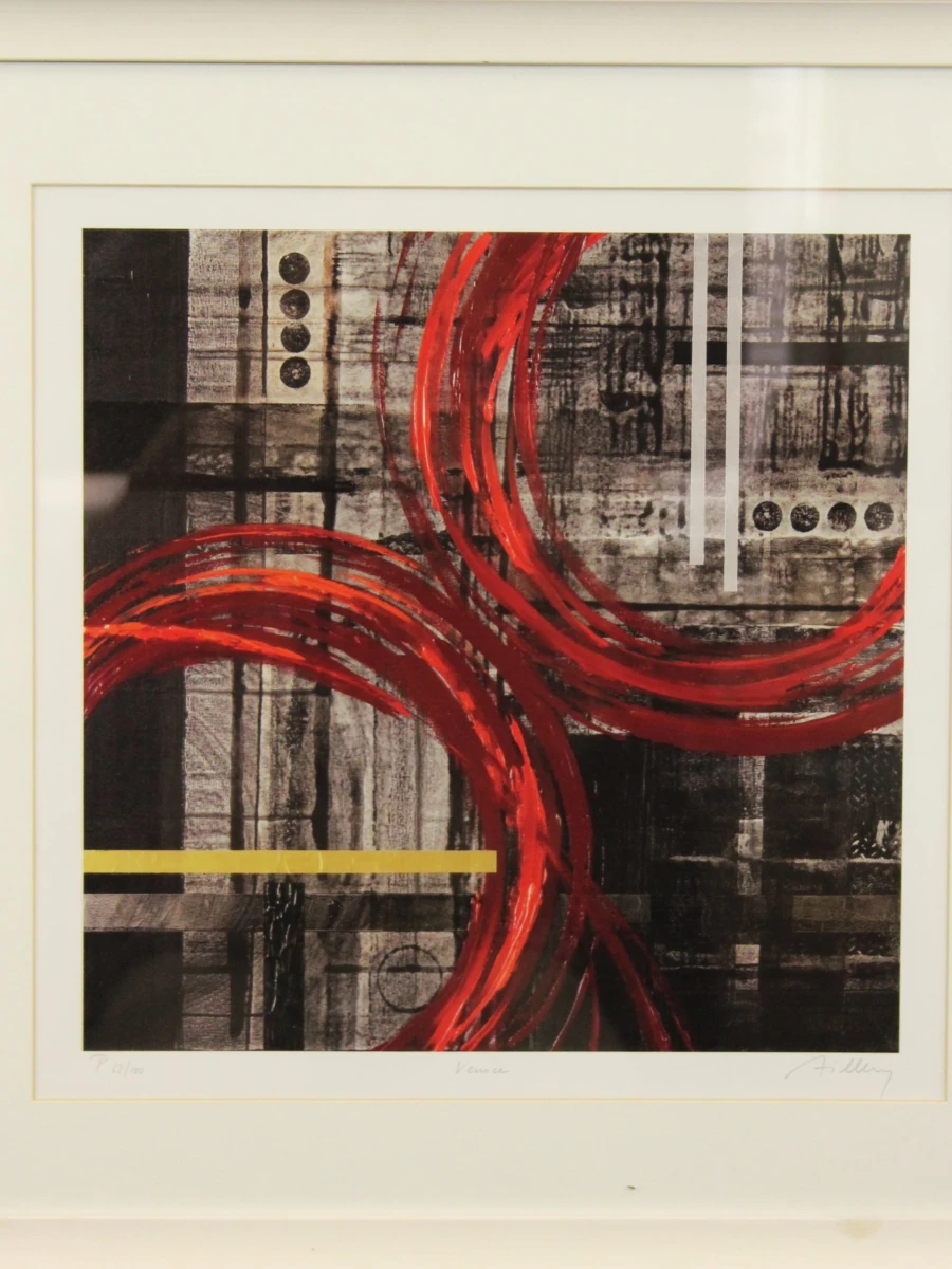 Nancy Aillery 'Venice' ingelijste abstracte kunstprint, genummerd 62/100