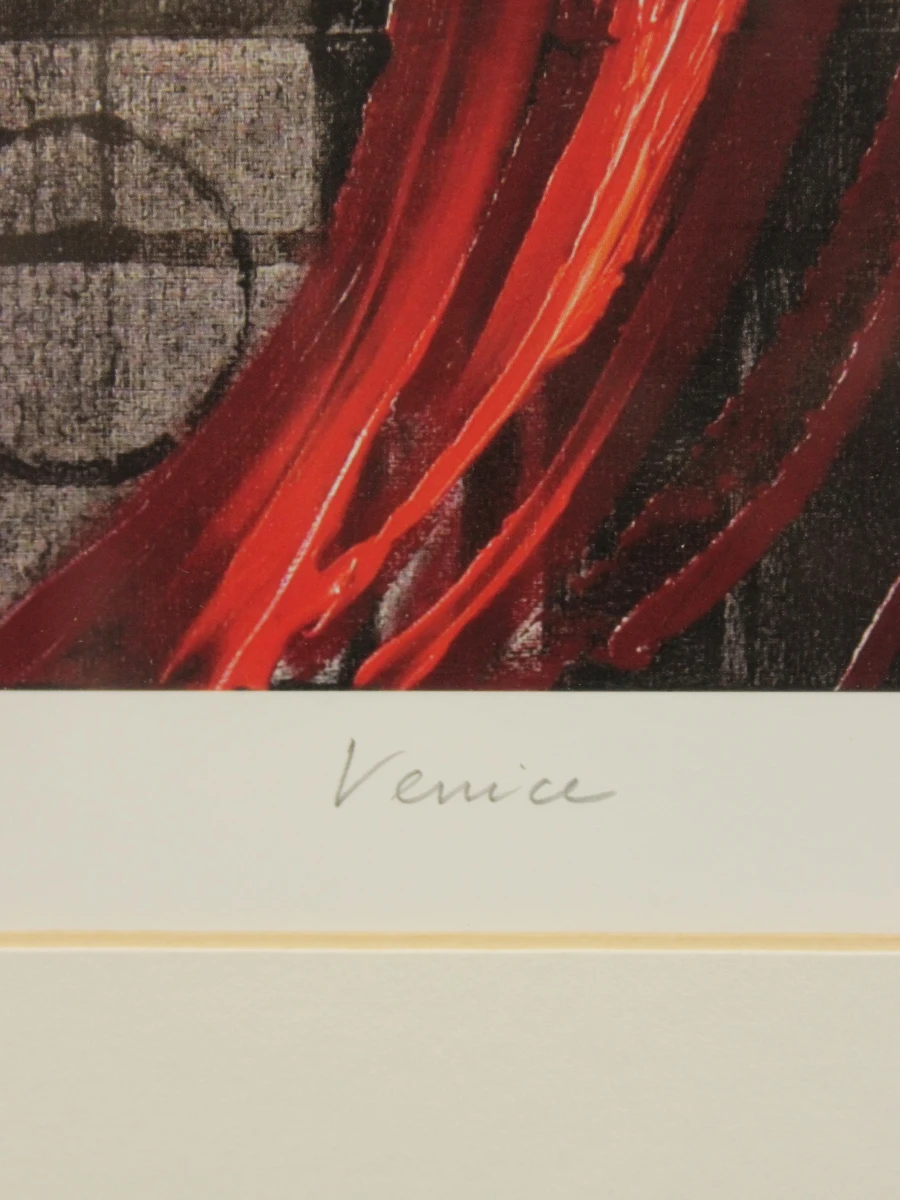 Nancy Aillery 'Venice' ingelijste abstracte kunstprint, genummerd 62/100