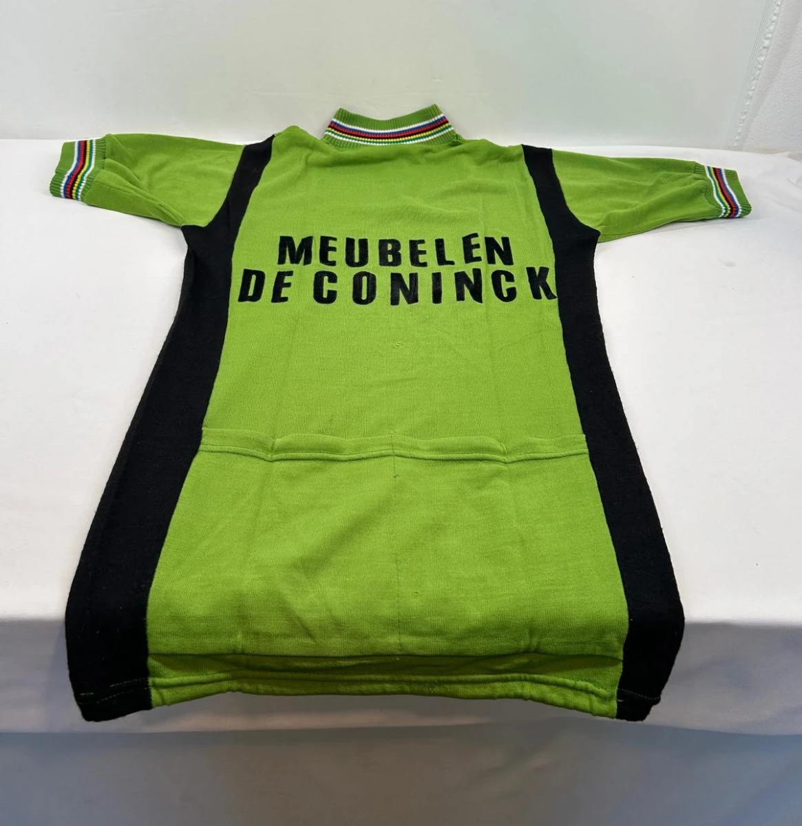 Groene vintage fietstrui