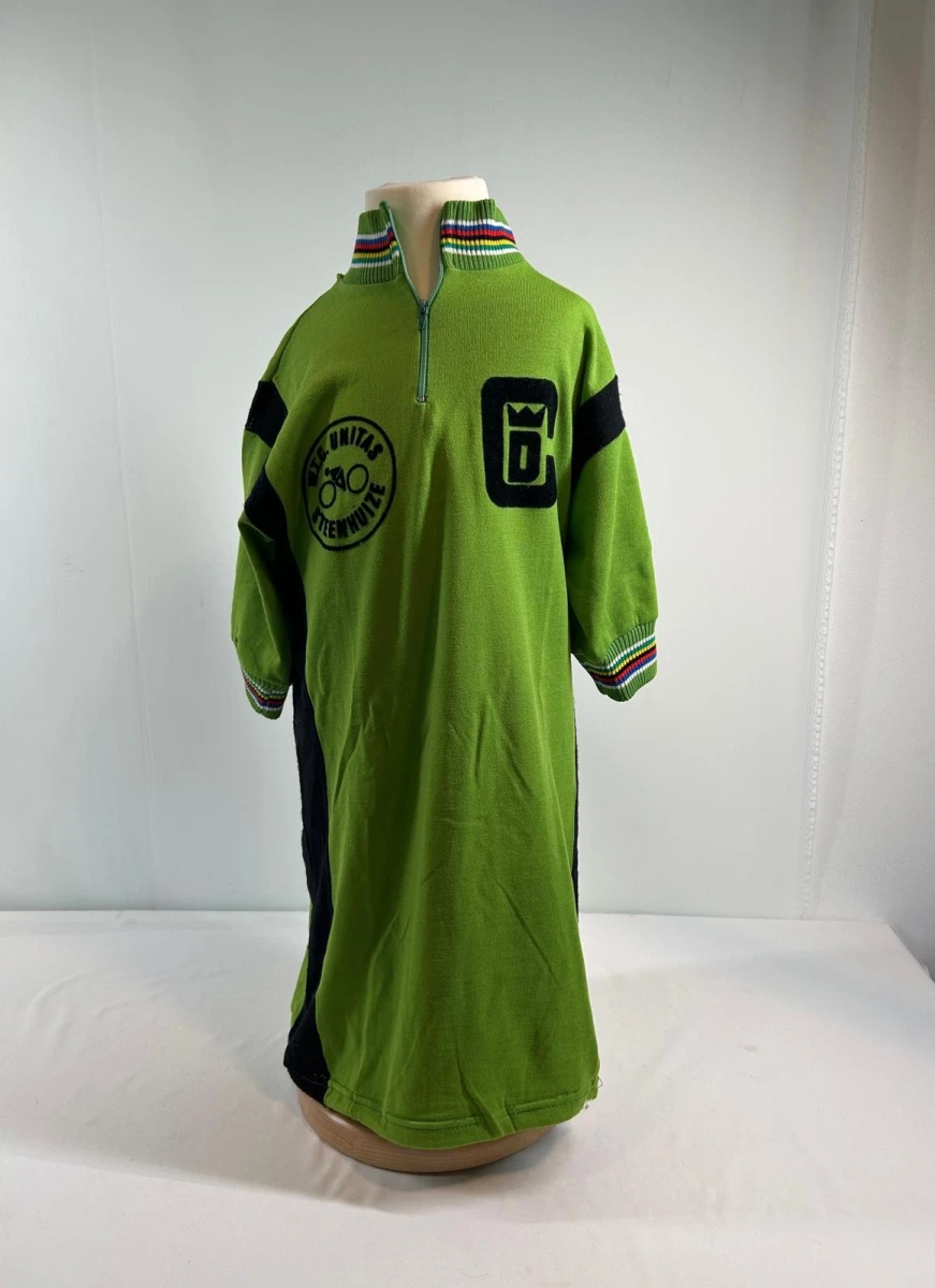 Groene vintage fietstrui