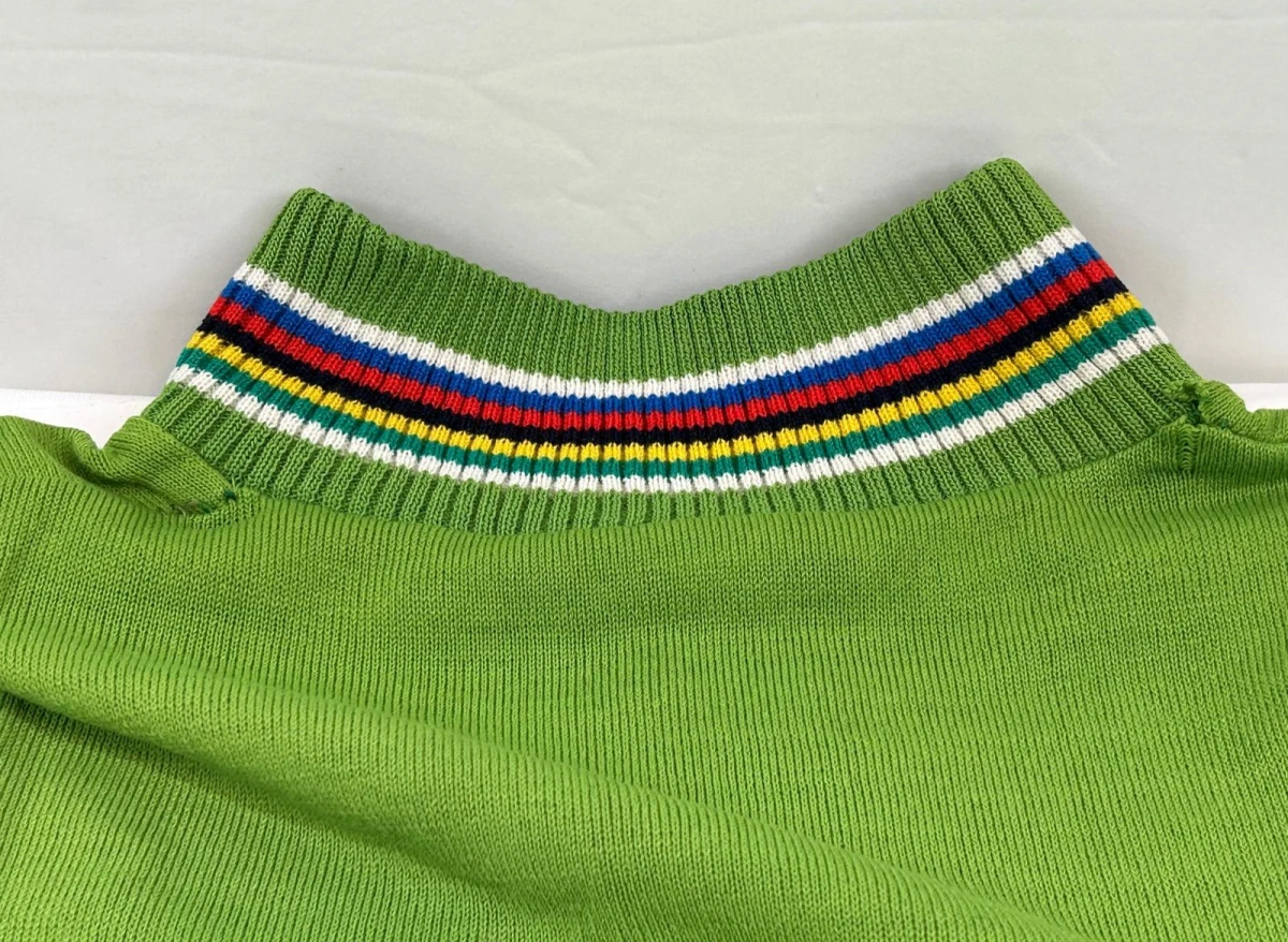 Groene vintage fietstrui