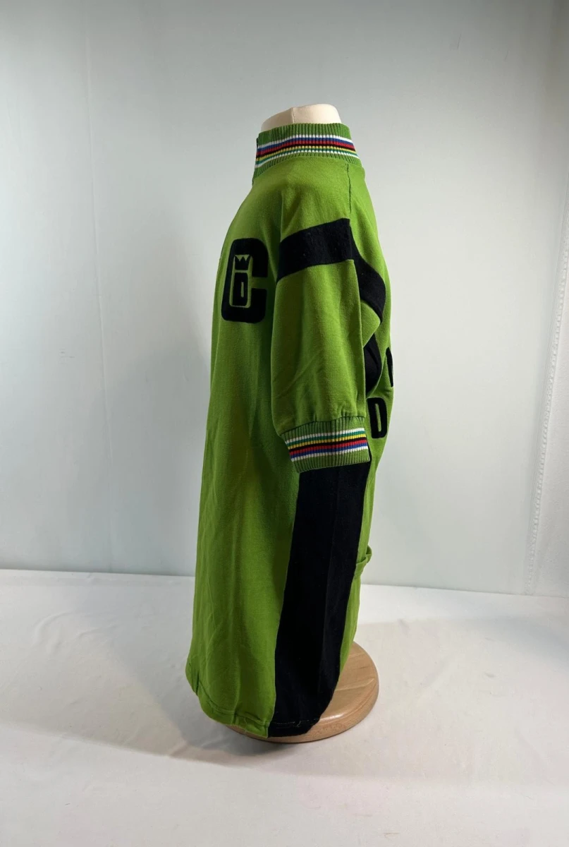 Groene vintage fietstrui