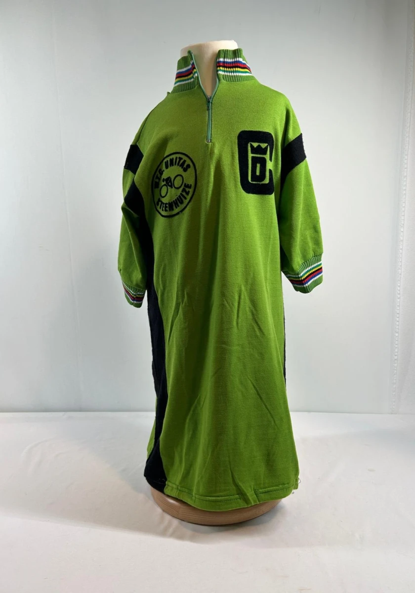 Groene vintage fietstrui