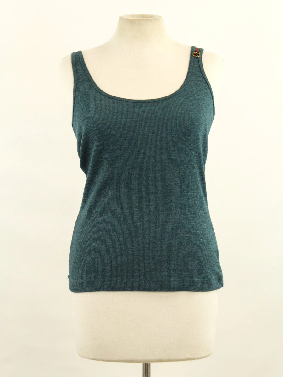 Gucci - tricot topje in groen wol-viscose