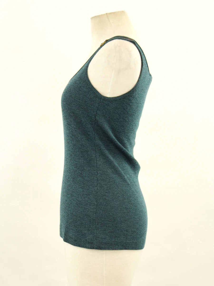 Gucci - tricot topje in groen wol-viscose