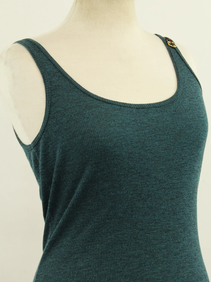 Gucci - tricot topje in groen wol-viscose