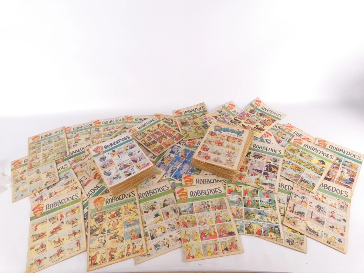 Set oude Robbedoes weekbladen uit jaren 40