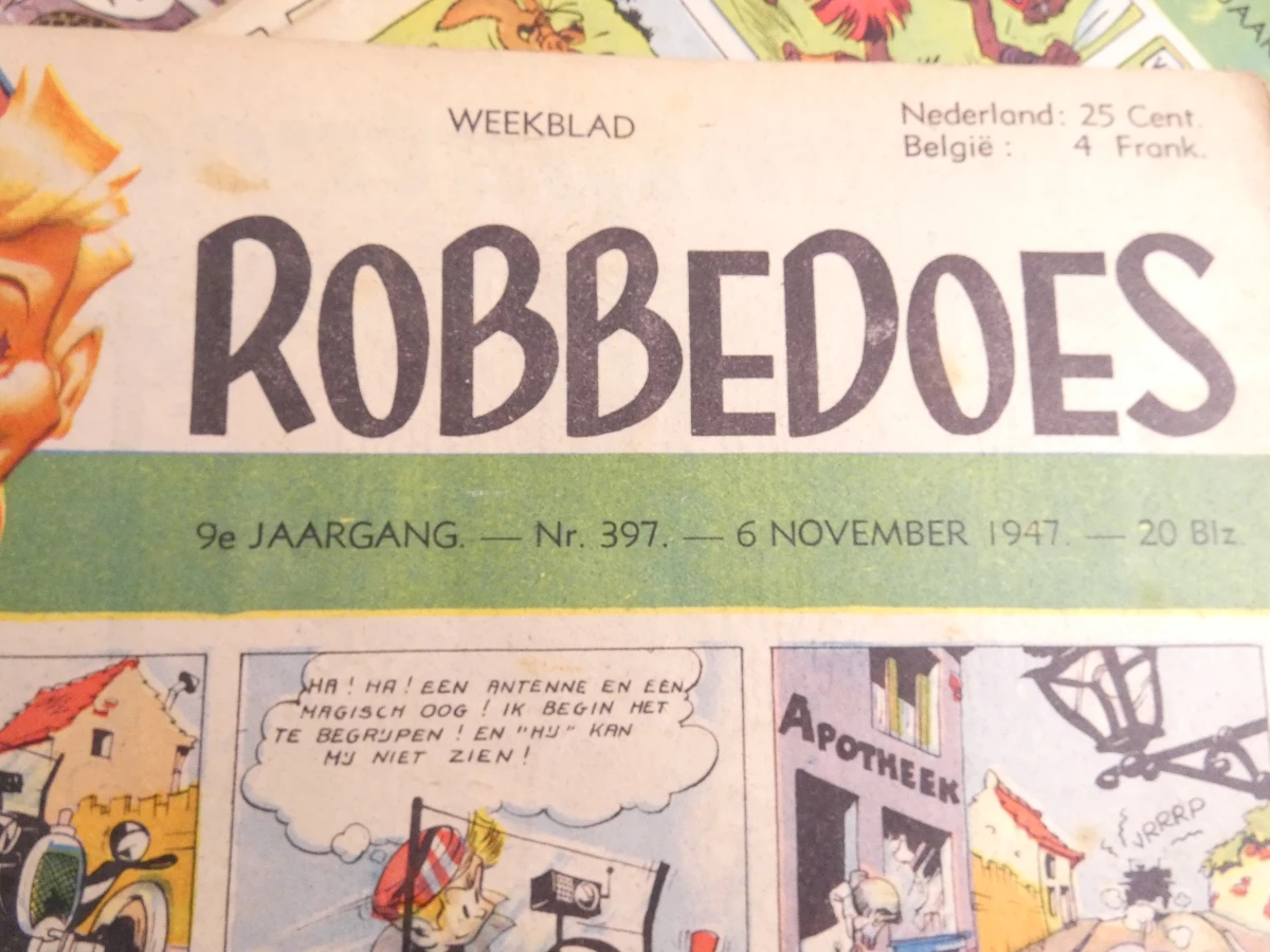 Set oude Robbedoes weekbladen uit jaren 40