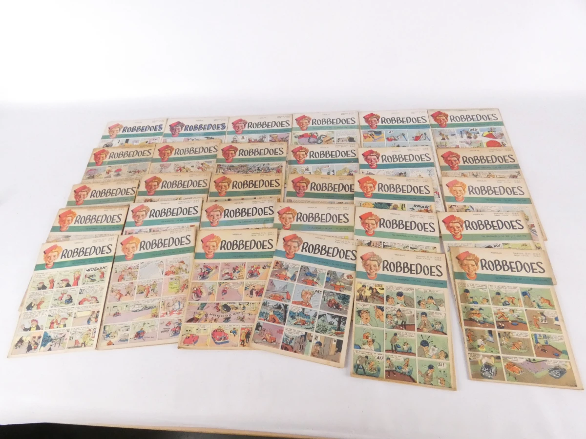 Set oude Robbedoes weekbladen uit jaren 40