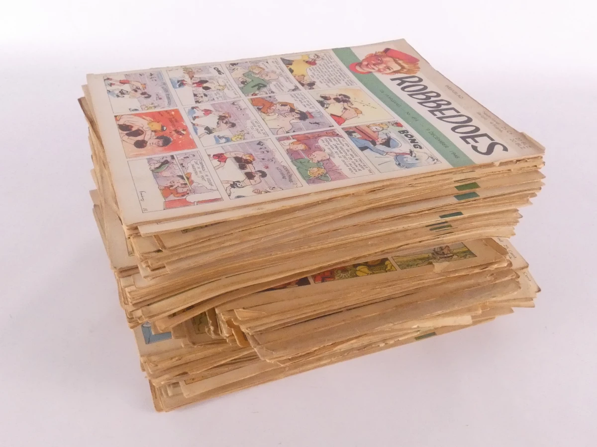 Set oude Robbedoes weekbladen uit jaren 40